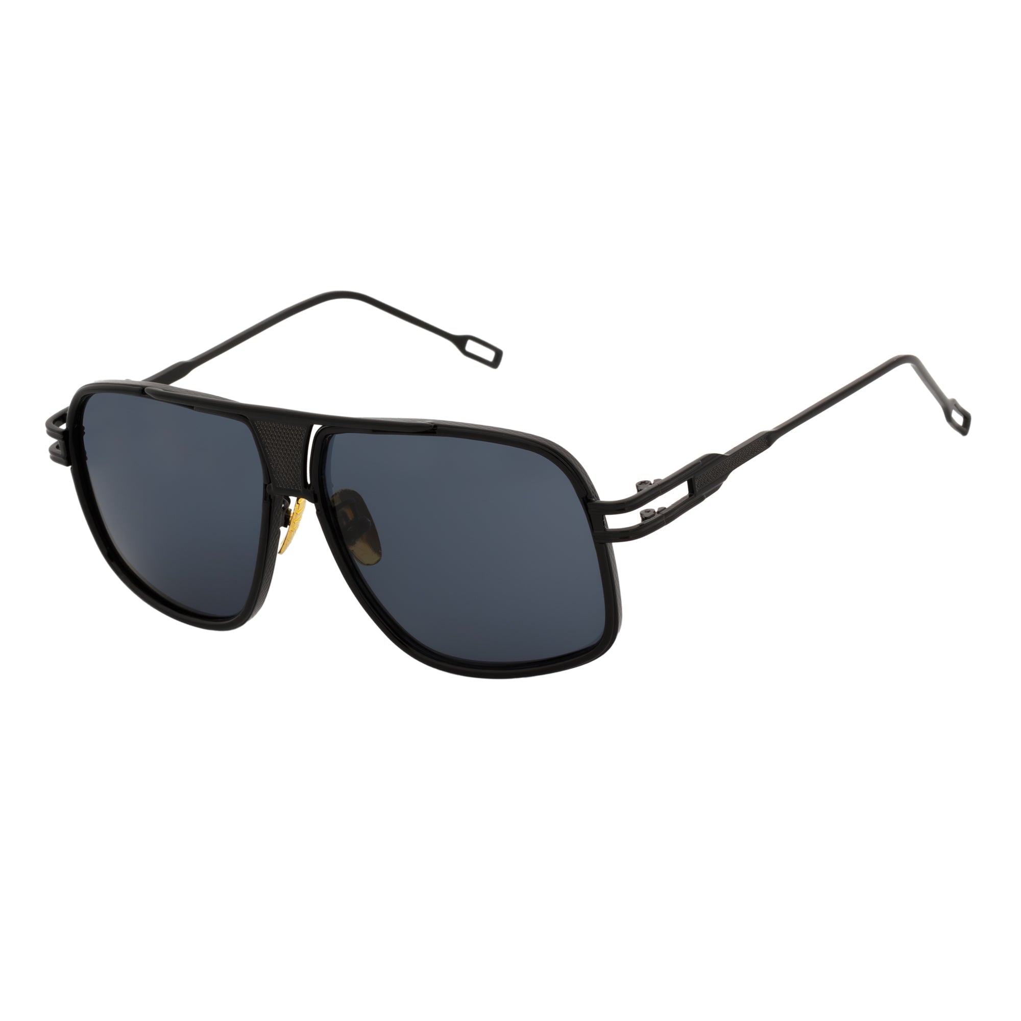 MAC Square Aviator Sunglasses – All Black / Dark Smoke