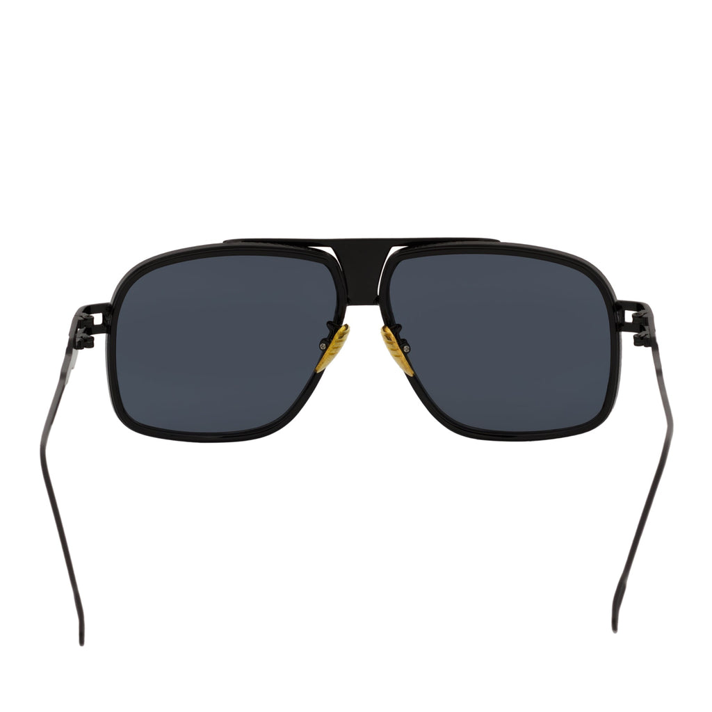 MAC Square Aviator Sunglasses – All Black / Dark Smoke