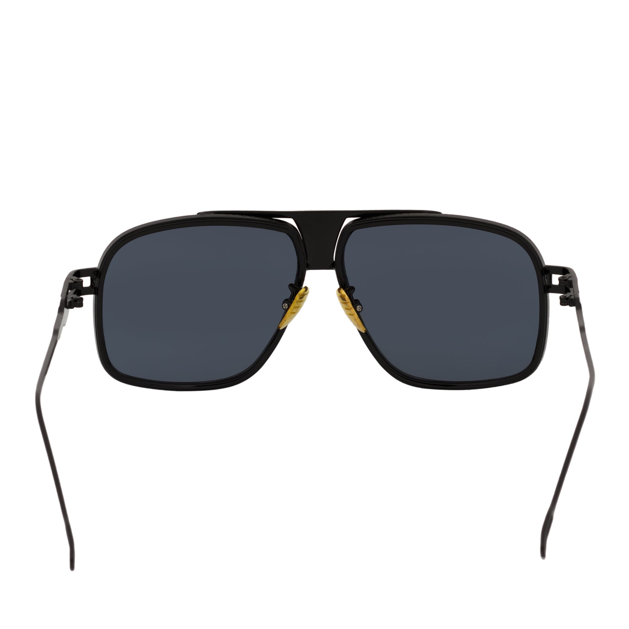 MAC Square Aviator Sunglasses – All Black / Dark Smoke