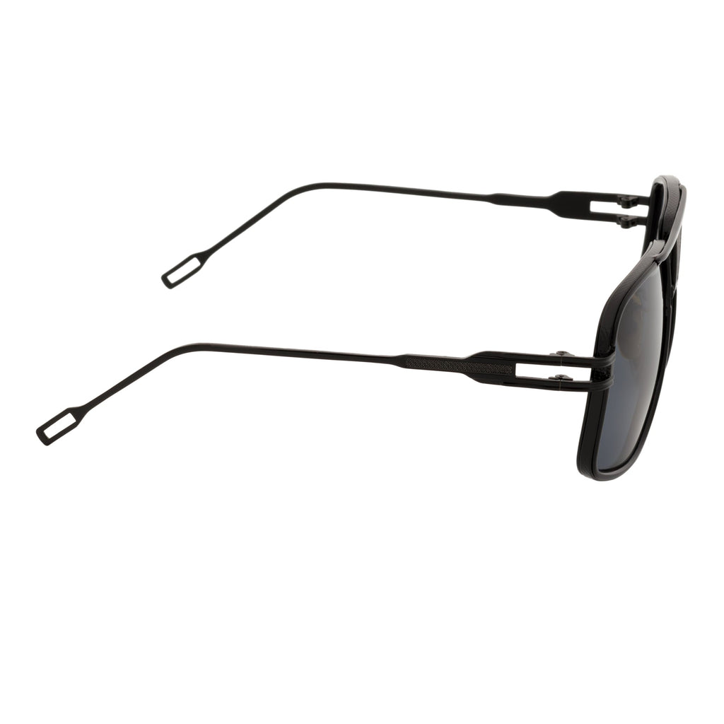 MAC Square Aviator Sunglasses – All Black / Dark Smoke