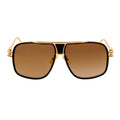 MAC Square Aviator Sunglasses – Brown Gold / Amber Fade