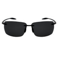 MAUI Rimless Sports Wrap Sunglasses – Black / Smoke Polarized