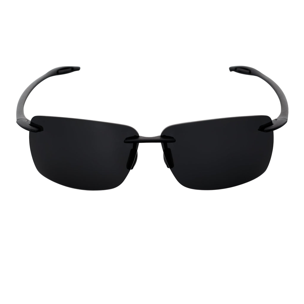MAUI Rimless Sports Wrap Sunglasses – Black / Smoke Polarized