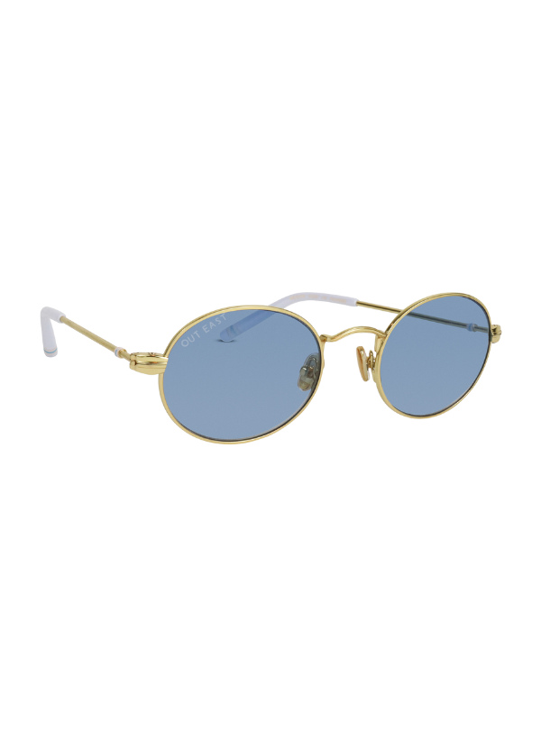 Out East Eyewear Meadow sunglasses with round frames and tinted lenses, stylish eyewear for sunny days.