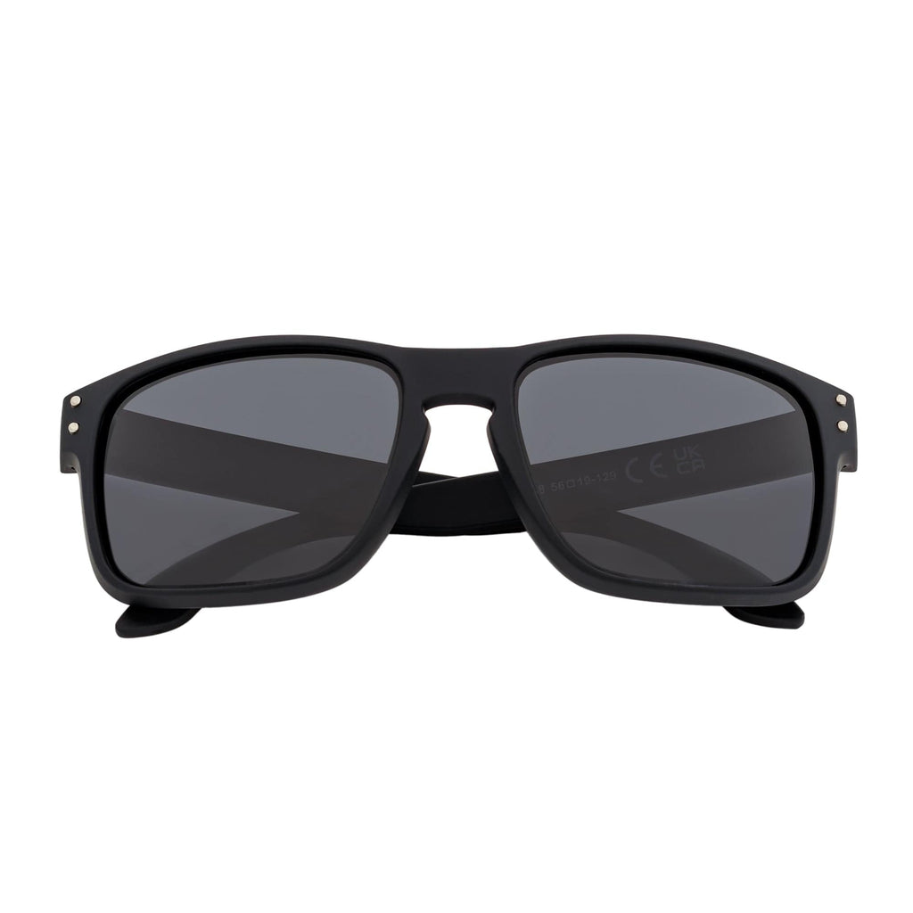 Hallbrook Polarized Sports Sunglasses – Matte Black / Dark Smoke