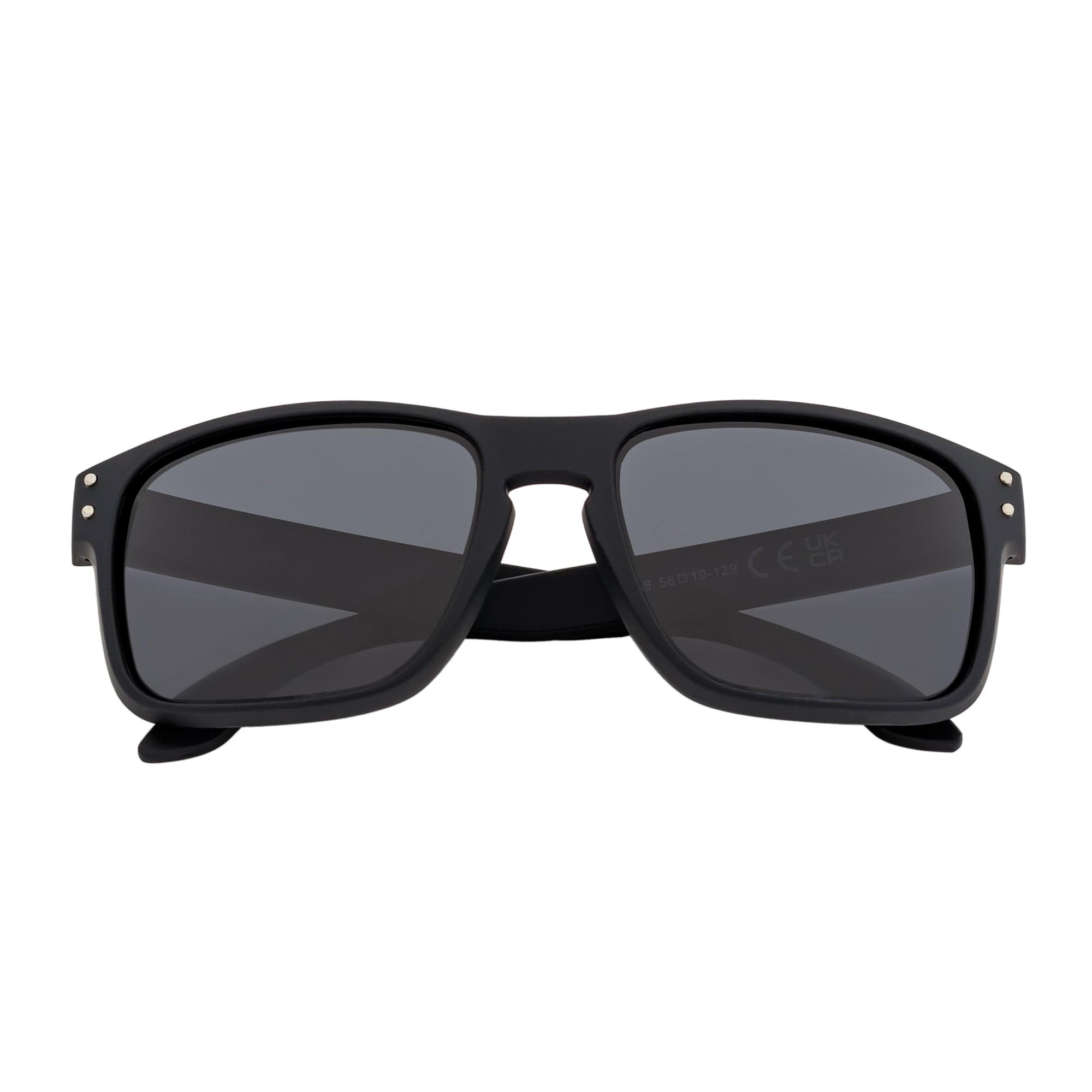 Hallbrook Polarized Sports Sunglasses – Matte Black / Dark Smoke