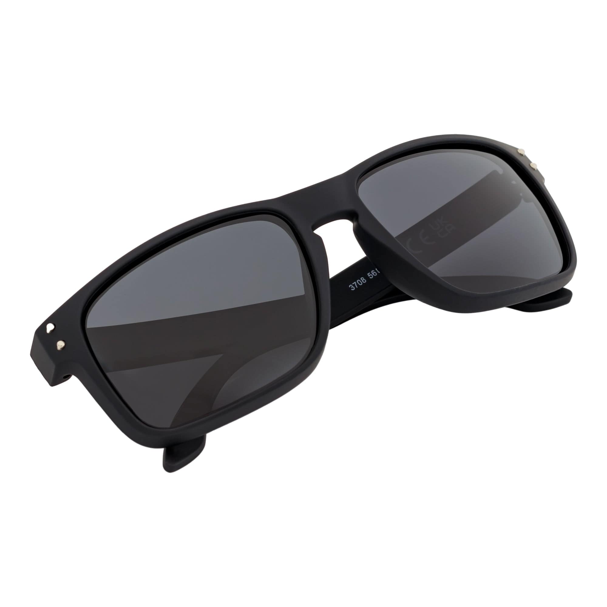 Hallbrook Polarized Sports Sunglasses – Matte Black / Dark Smoke