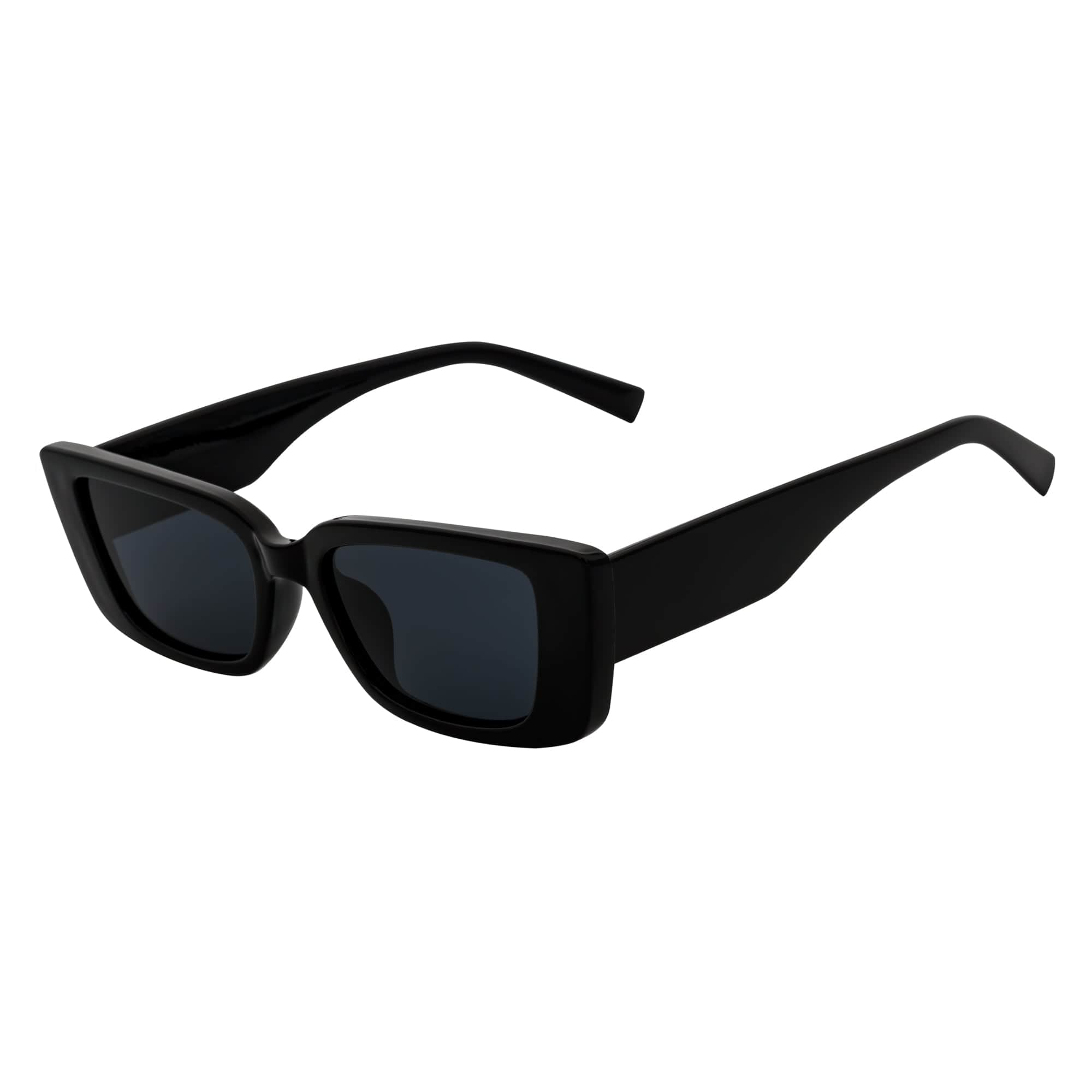 Modcat Cat Eye Rectangle Sunglasses – Gloss Black / Smoke