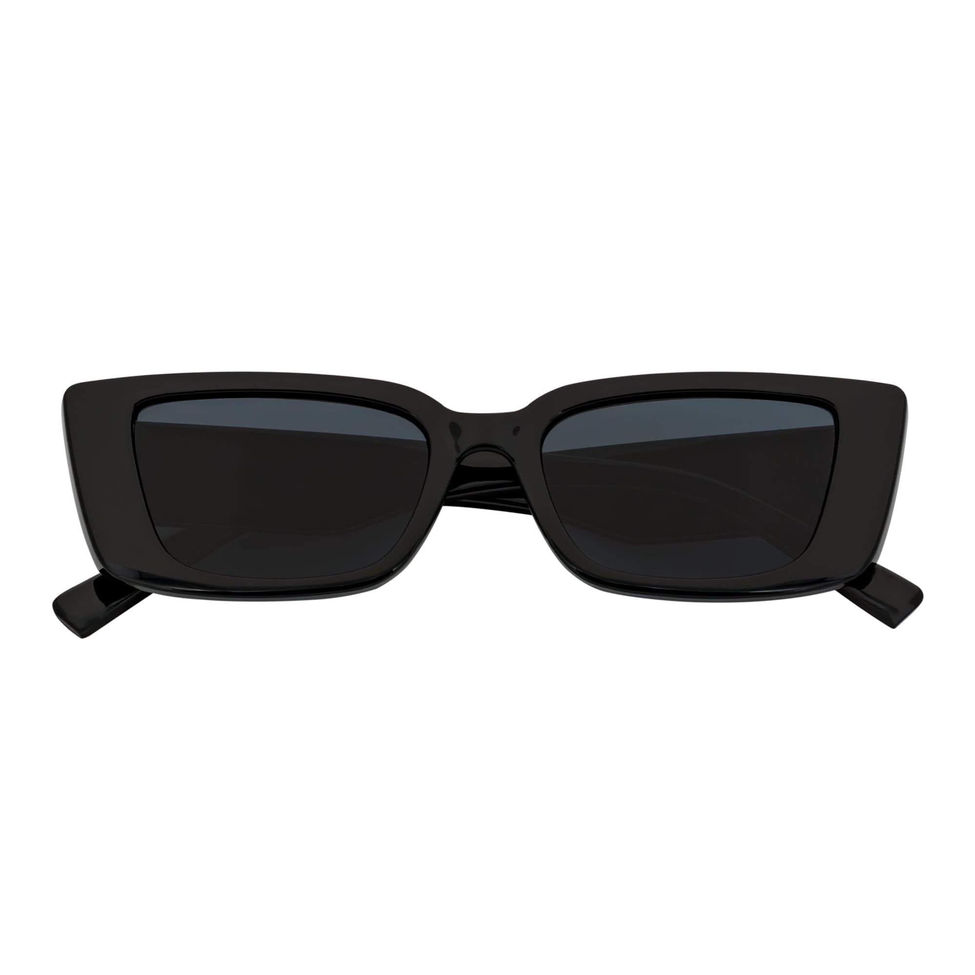 Modcat Cat Eye Rectangle Sunglasses – Gloss Black / Smoke