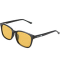 Blue Light Glasses by Sleep ZM in black wayfarer style, designed for night-time driving and blocking blue light from screens.