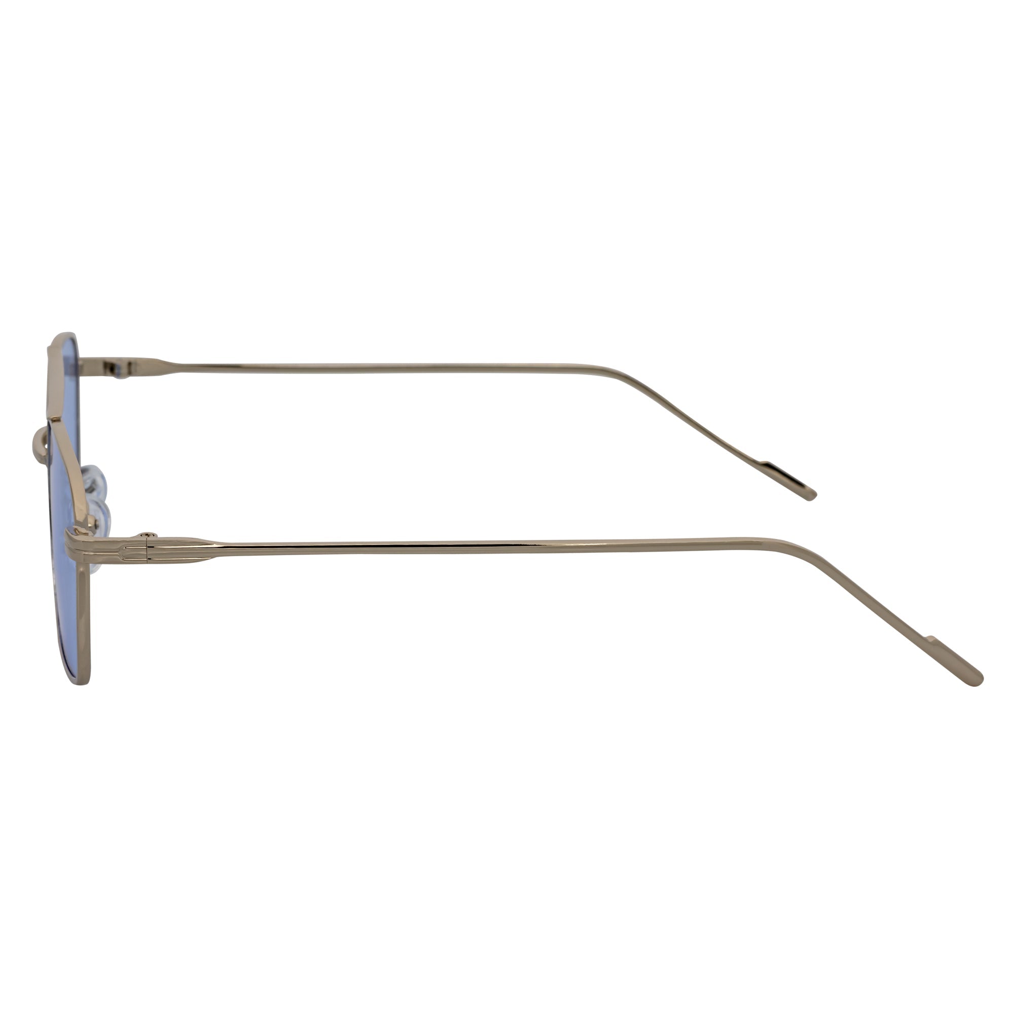 Neumann Retro 90s Small Rectangle Sunglasses – Silver / Blue