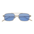 Neumann Retro 90s Small Rectangle Sunglasses – Silver / Blue