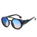 Stevvex vintage round UV400 sunglasses with retro design and unique frame, perfect for stylish sun protection.