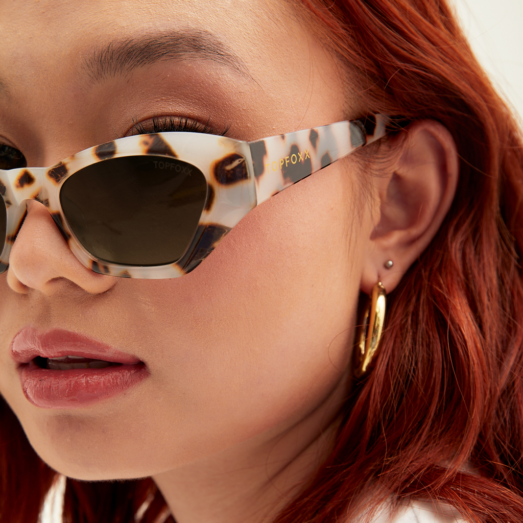 TopFoxx Bright as My Future Tortoise Cat Eye Sunglasses