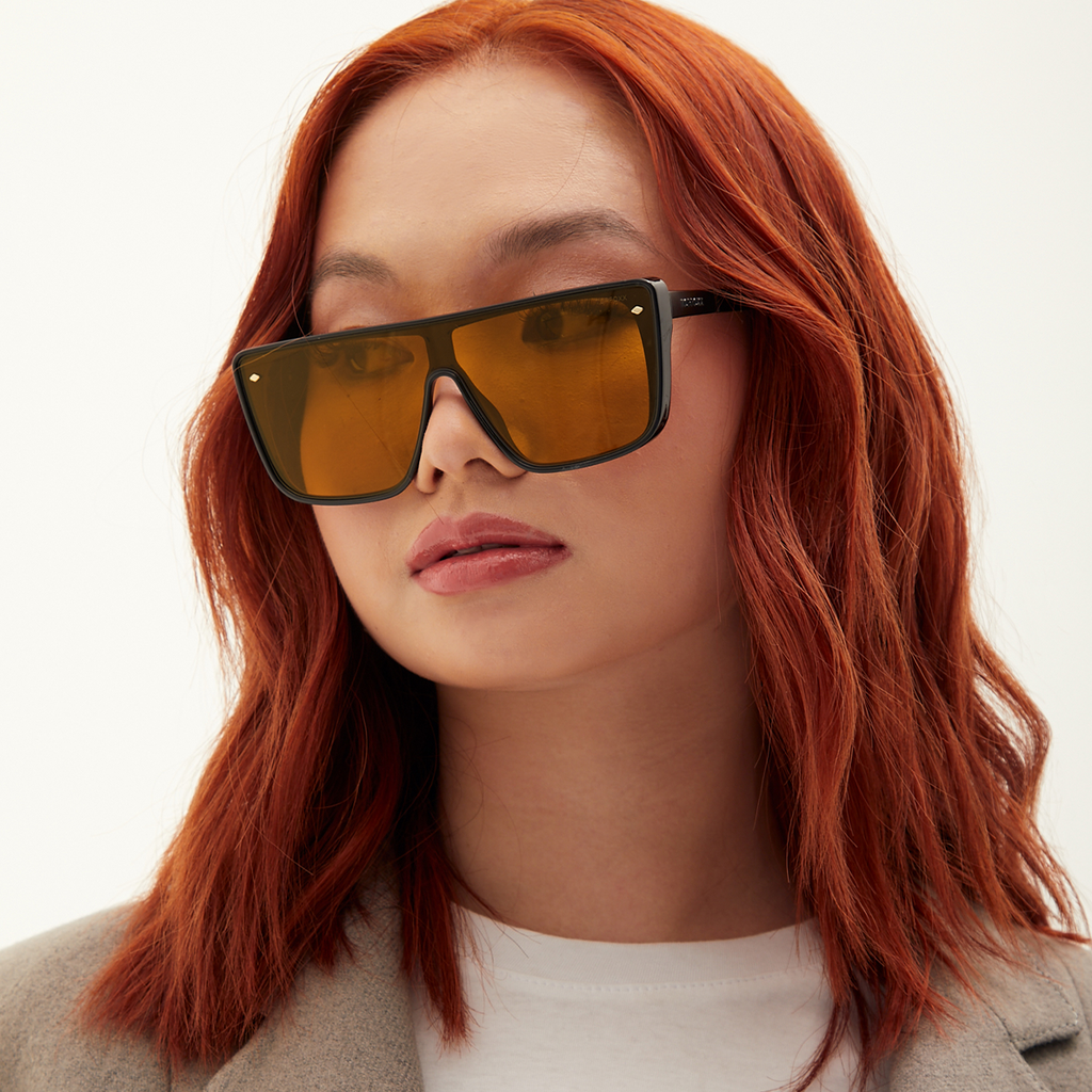 TopFoxx Sustainable Rayz Yellow Square Sunglasses