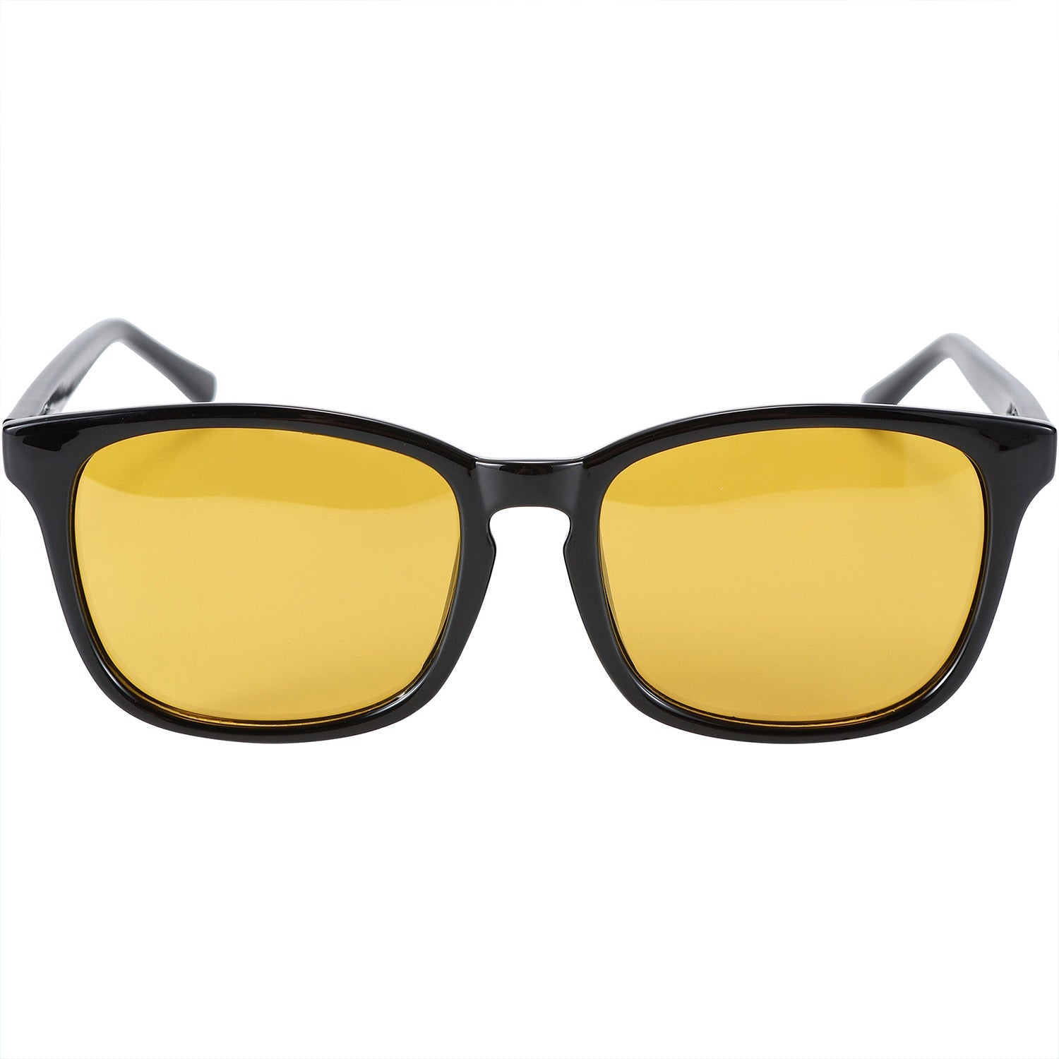 Black wayfarer blue light blocking glasses for night driving by Sleep ZM, designed to reduce blue light exposure.
