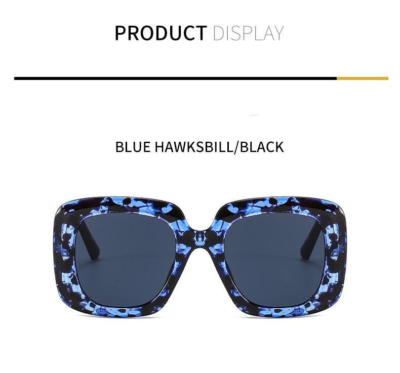 Stevvex Oversized Leopard Print Sunglasses – UV400 TAC