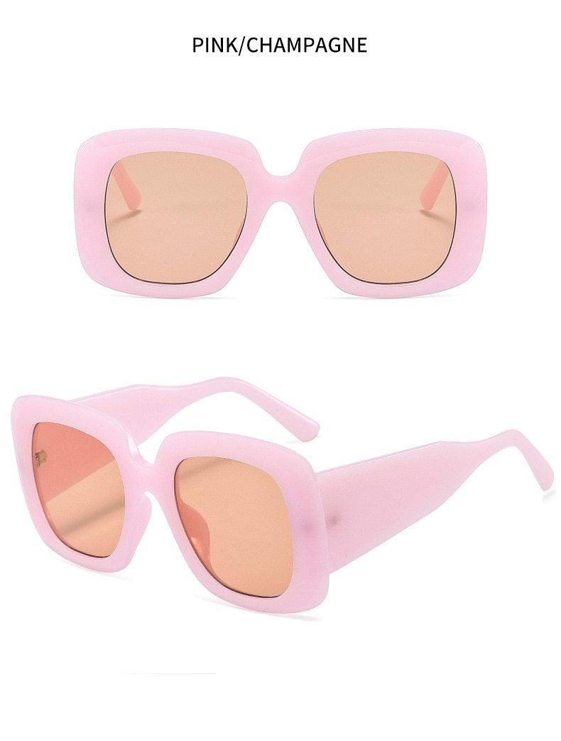 Stevvex Oversized Leopard Print Sunglasses – UV400 TAC