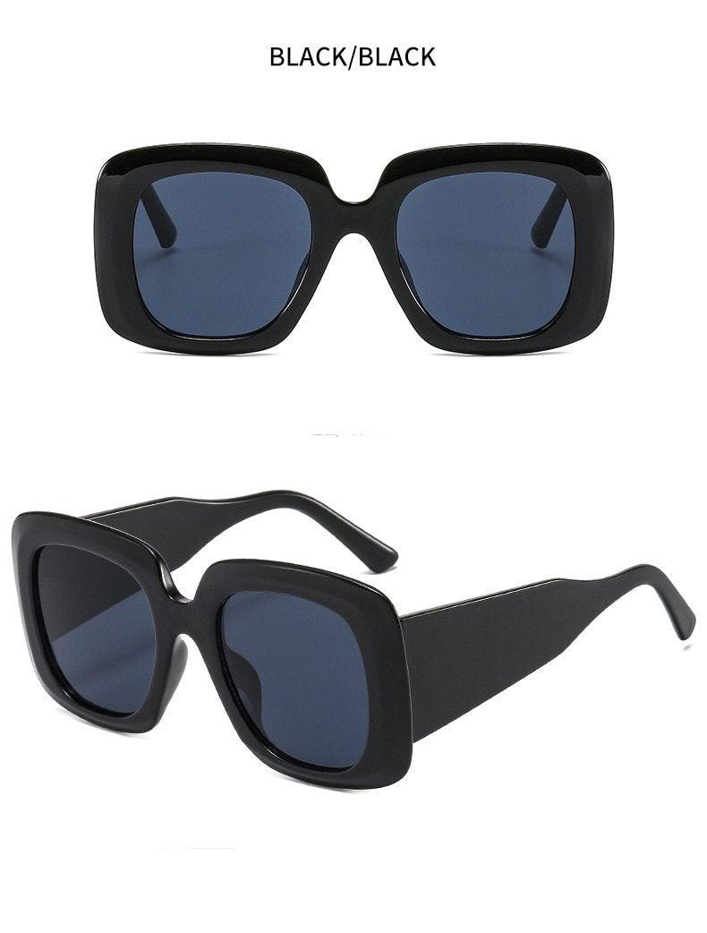 Stevvex Oversized Leopard Print Sunglasses – UV400 TAC