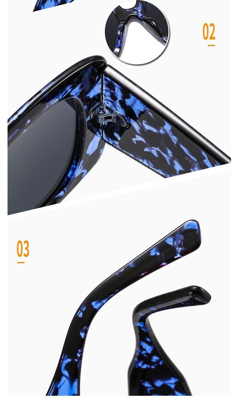 Stevvex Oversized Leopard Print Sunglasses – UV400 TAC