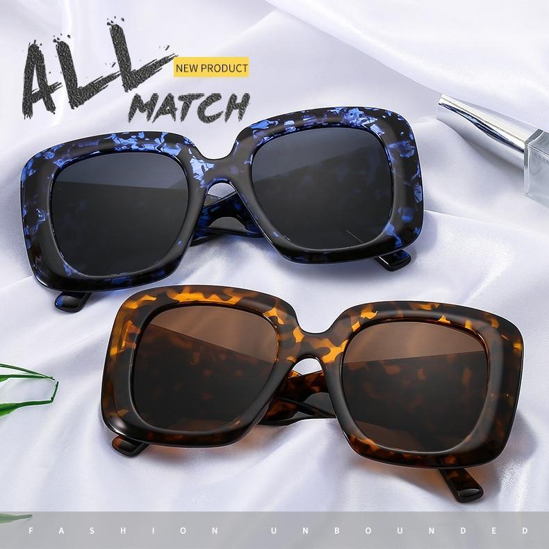 Stevvex Oversized Leopard Print Sunglasses – UV400 TAC