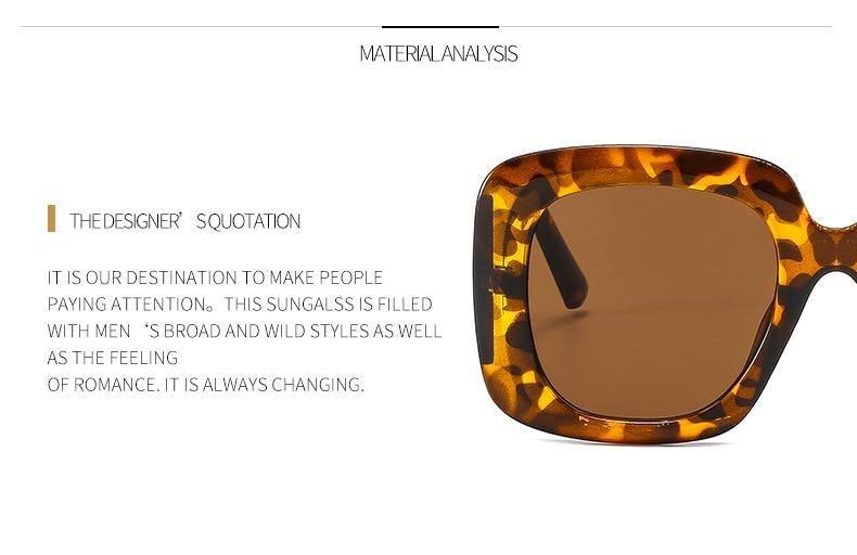 Stevvex Oversized Leopard Print Sunglasses – UV400 TAC