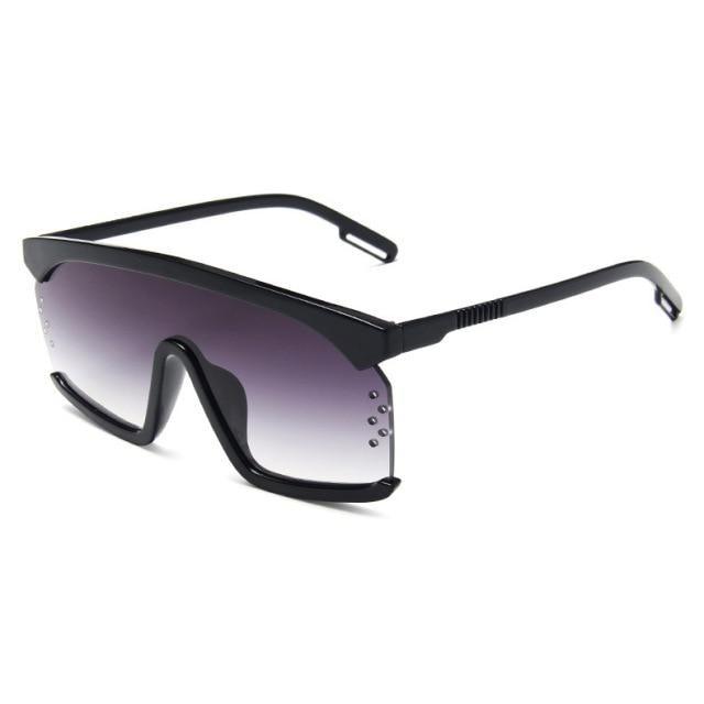 Stevvex Oversized Shield Festival Sunglasses – UV400 Rimless