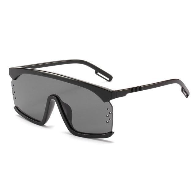 Stevvex Oversized Shield Festival Sunglasses – UV400 Rimless