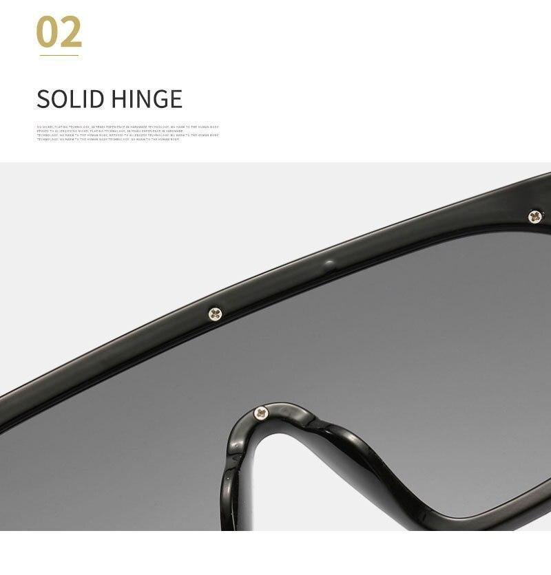 Stevvex Oversized Shield Festival Sunglasses – UV400 Rimless