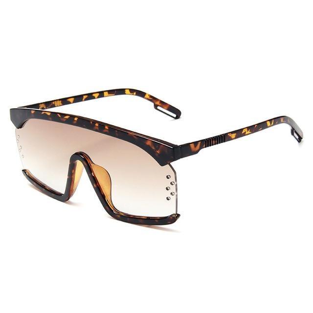 Stevvex Oversized Shield Festival Sunglasses – UV400 Rimless