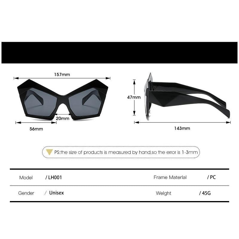 Stevvex Oversized Square Cat Eye Polarized Sunglasses – UV400