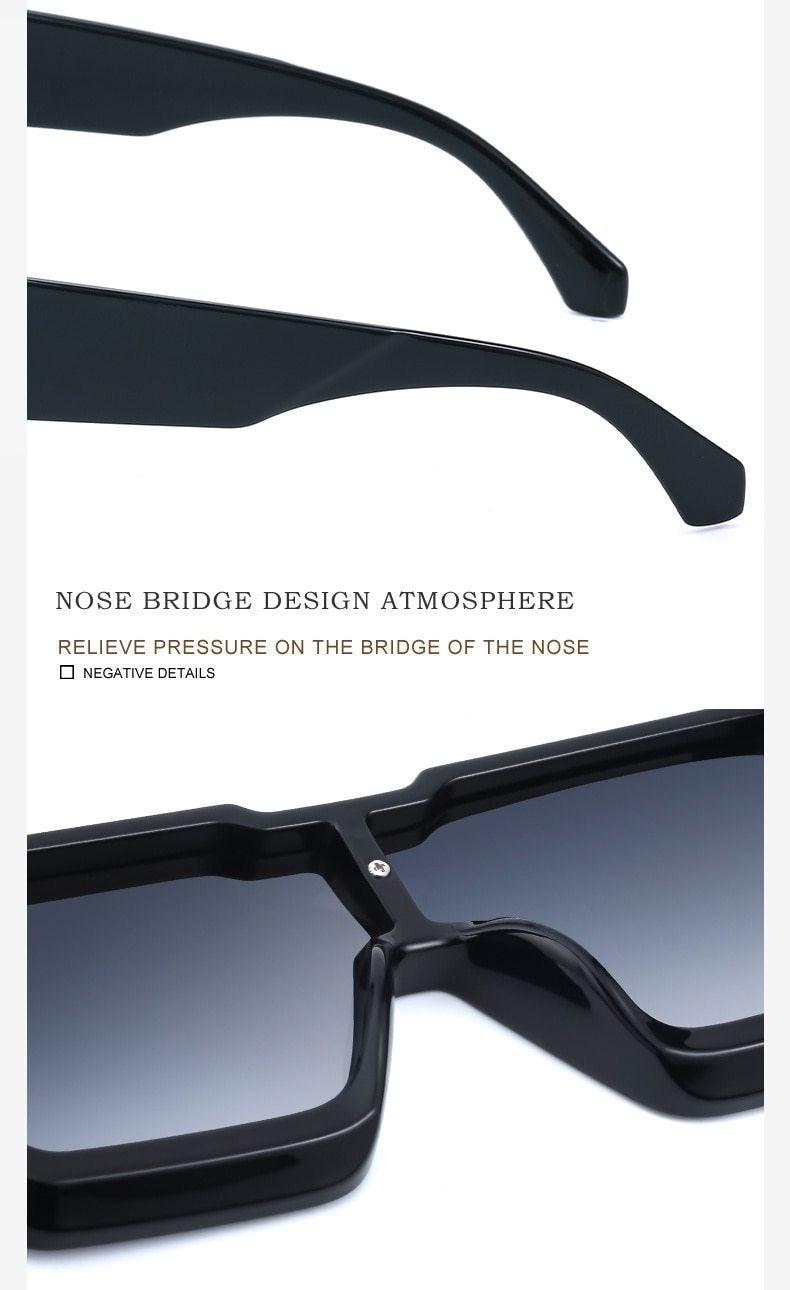Stevvex Oversized Square Flat Top Sunglasses – UV400 Photochromic