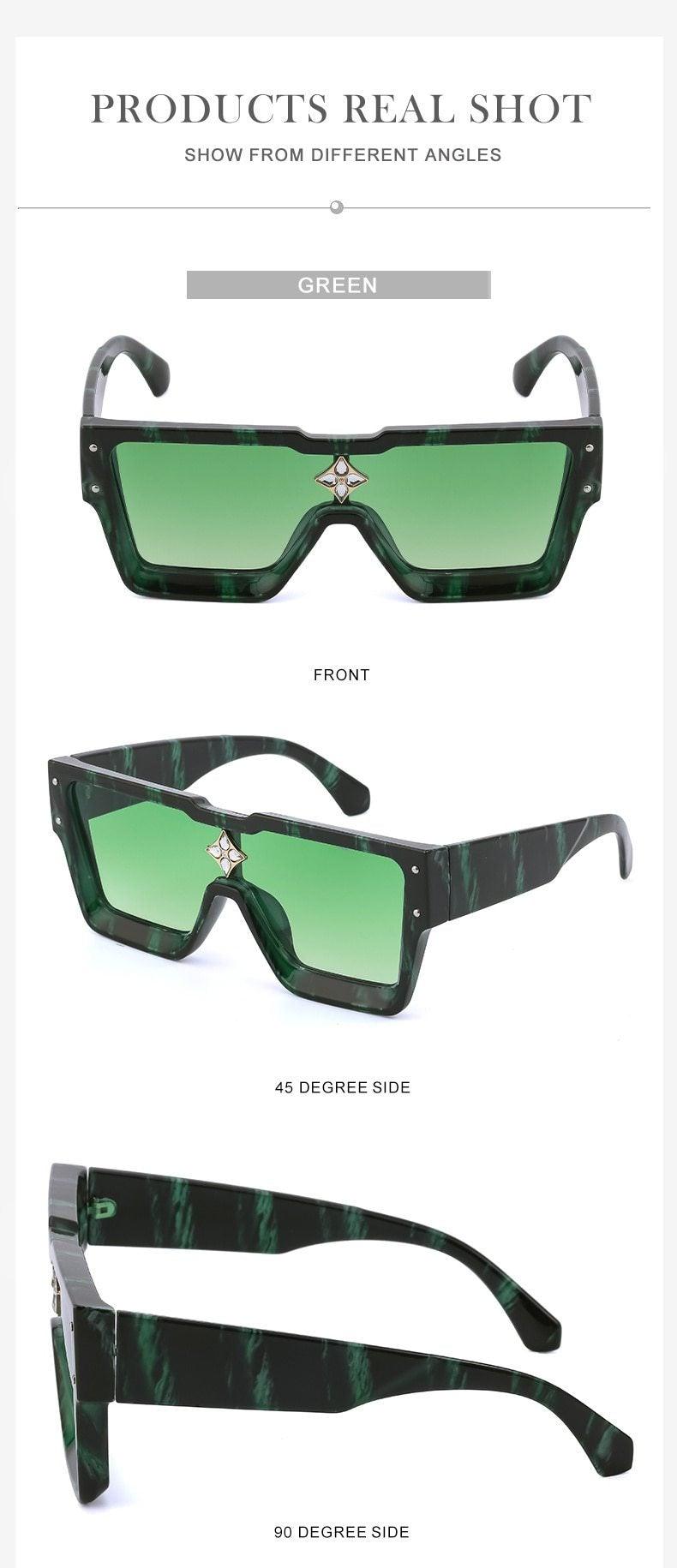Stevvex Oversized Square Flat Top Sunglasses – UV400 Photochromic