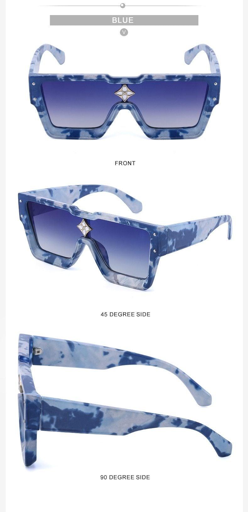 Stevvex Oversized Square Flat Top Sunglasses – UV400 Photochromic