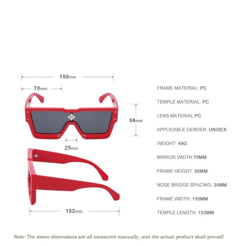 Stevvex Oversized Square Flat Top Sunglasses – UV400 Retro Women