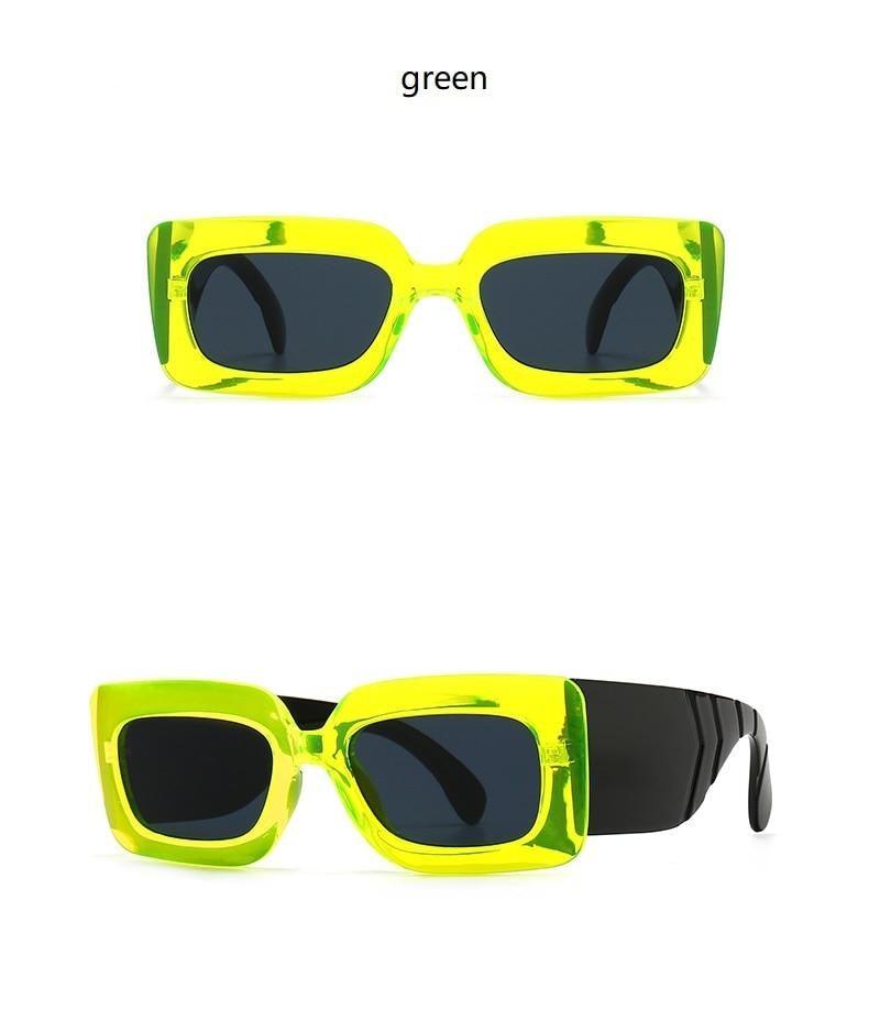 Stevvex Oversized Square Snake Pattern Sunglasses – UV400