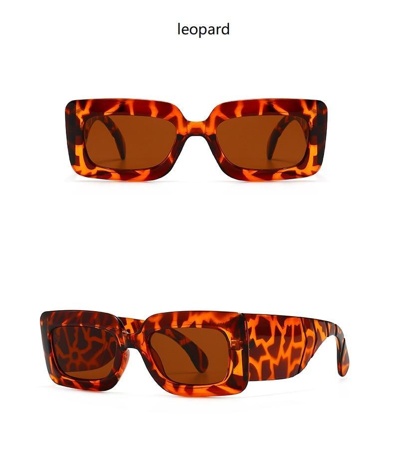 Stevvex Oversized Square Snake Pattern Sunglasses – UV400
