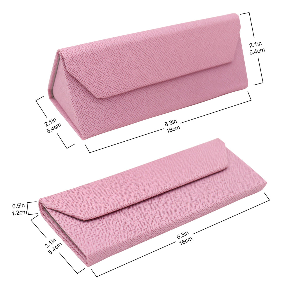 Pink Vegan Leather Glasses Case