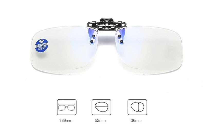Stevvex blue light blocking clip-on reading glasses with magnifier lens, lightweight and portable for women and men.