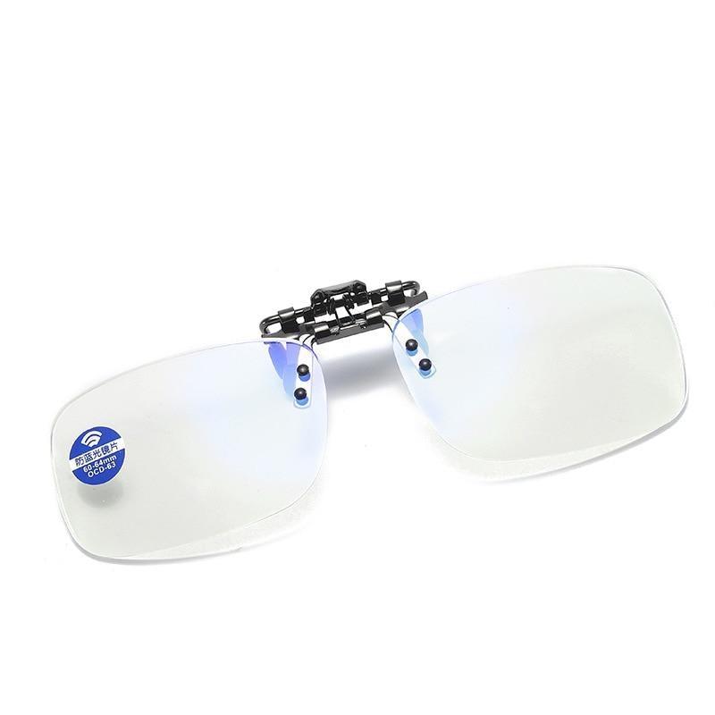 Stevvex clip-on blue light blocking reading glasses with magnifier lenses, lightweight and portable for women and men.