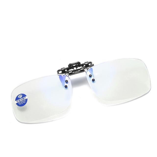 Stevvex clip-on blue light blocking reading glasses with magnifier lenses, lightweight and portable for men and women.