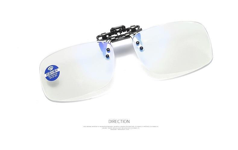 Stevvex blue light blocking clip-on reading glasses with magnifier lenses, lightweight and portable for women and men.
