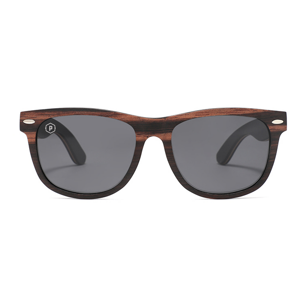 Papago Porter Pioneers sunglasses with round frames and dark lenses, showcasing a stylish, modern design from the front view.