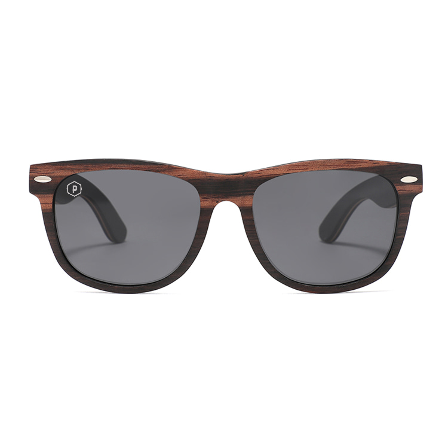 Papago Porter Pioneers sunglasses with round frames and dark lenses, showcasing a stylish, modern design from the front view.
