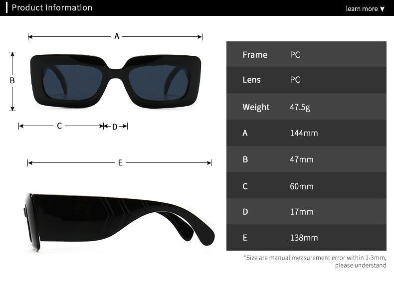 Stevvex Oversized Square Snake Pattern Sunglasses – UV400