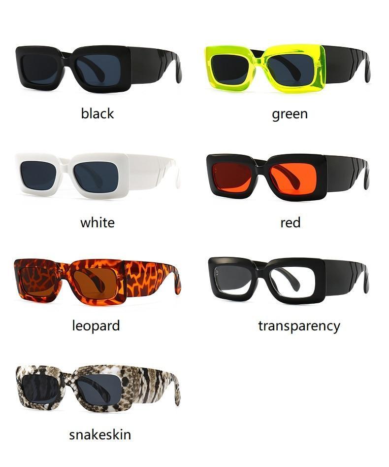 Stevvex Oversized Square Snake Pattern Sunglasses – UV400