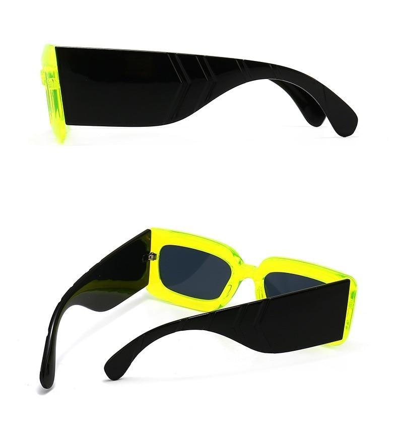 Stevvex Oversized Square Snake Pattern Sunglasses – UV400