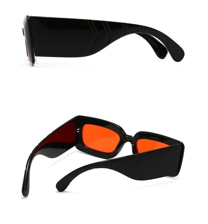 Stevvex Oversized Square Snake Pattern Sunglasses – UV400