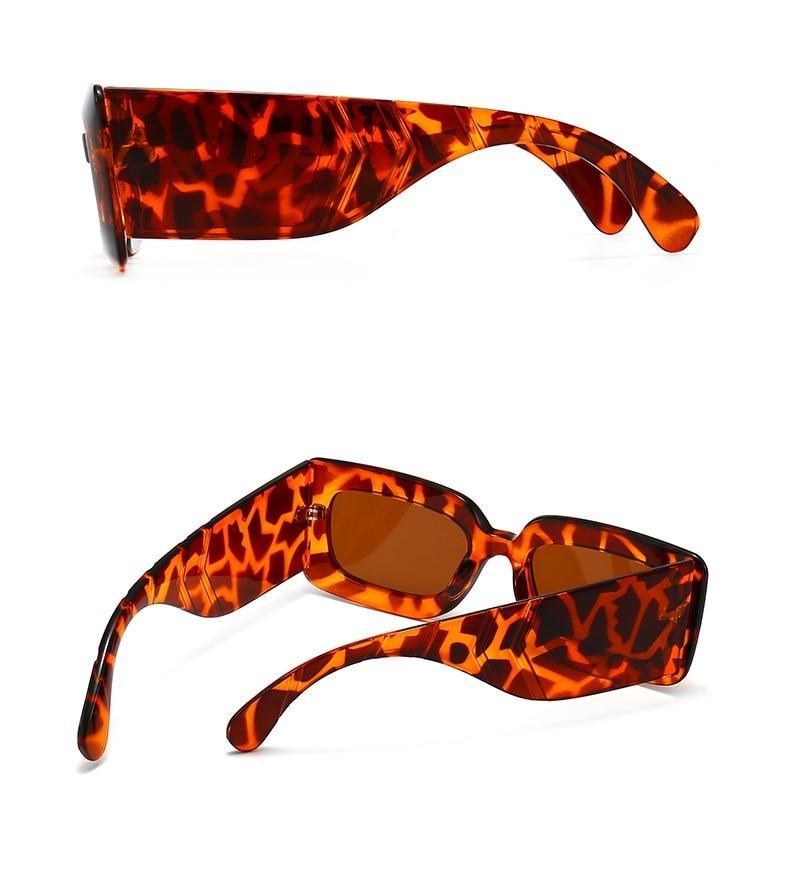 Stevvex Oversized Square Snake Pattern Sunglasses – UV400