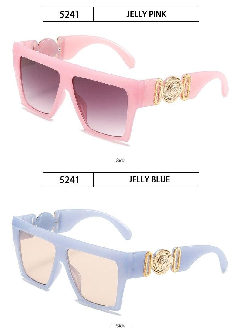 Stevvex oversized square-shaped sunglasses with dark tinted lenses and thick frames, stylish and trendy for modern fashion.